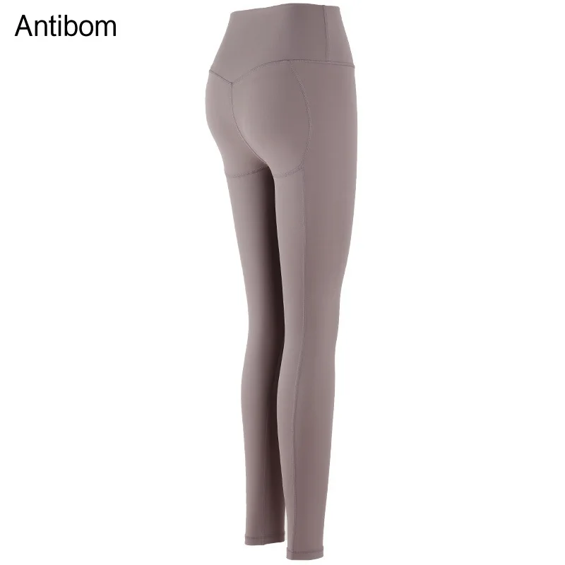 

Antibom Fitness Women Sports Leggings High Waist Solid Yoga Pants Running Tights Professional Gym Push Up Stretchy Sportswear