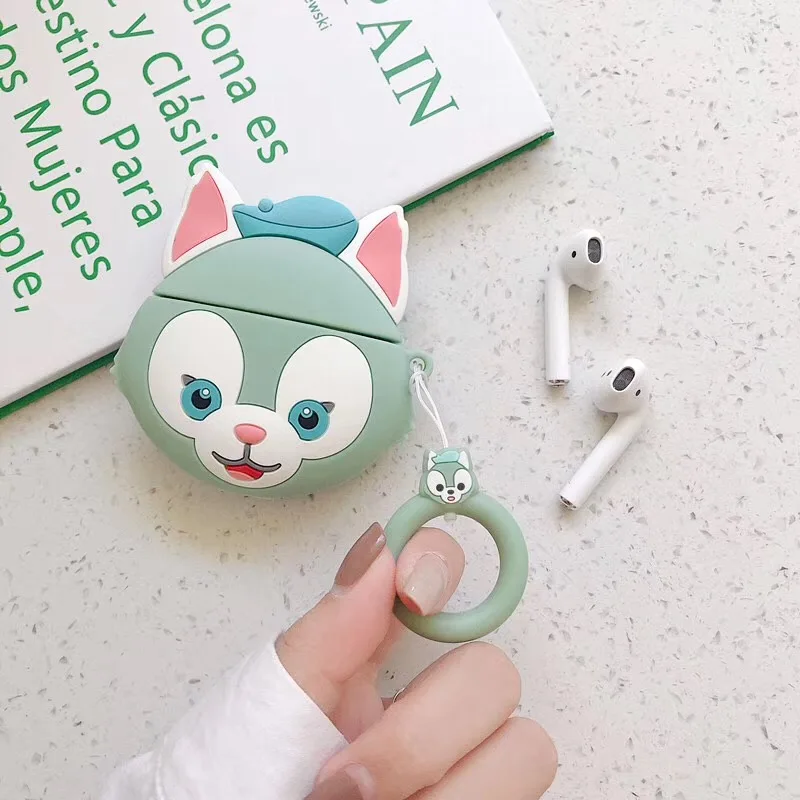 Для AirPods случае 3D мультяшный наушник чехол для Apple Airpods 2 забавные интимные аксессуары защитную крышку с палец кольцо ремень