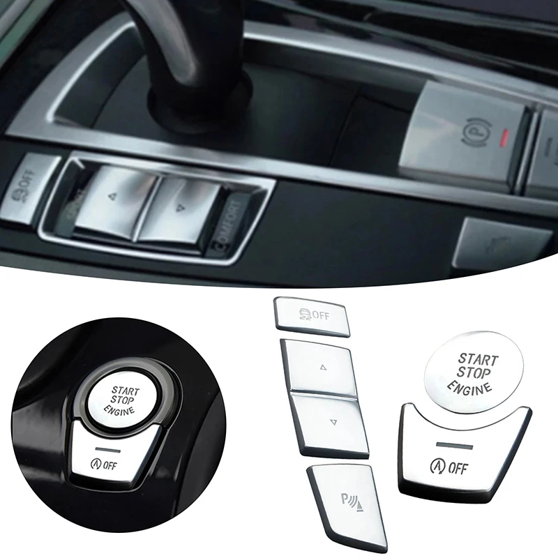 

1 упаковка, хромированные наклейки на автомобильные кнопки для BMW F10 F07 F06 F20 F30 F32 F01 F02 F25 F26