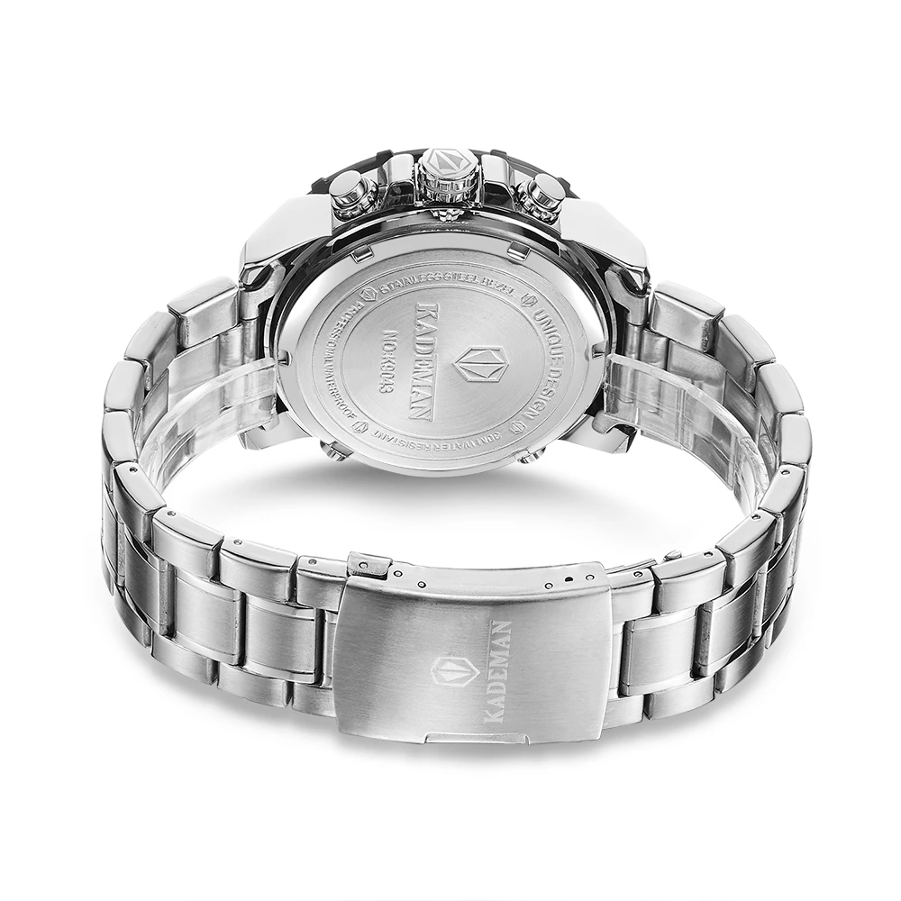 

KADEMAN Dual Display Sport Watches For Men Digital Chronograph Luxury Brand Watch Men Quartz Wristwatches Waterproof Male Clock