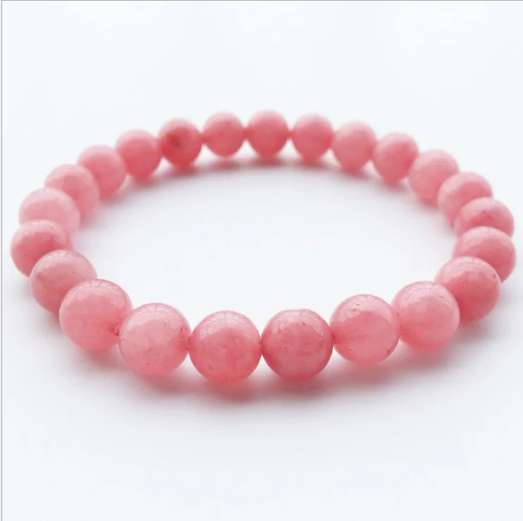 

High Quality 8mm Elasticity Red Stone Beaded Bracelet Yoga Energy Natural Stone Bracelet Male&Female Gifts