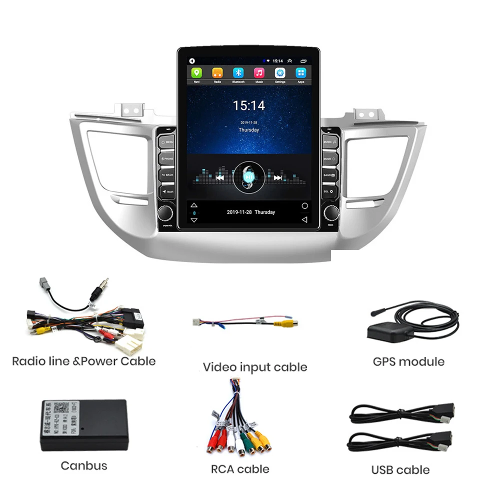 Для Hyundai Tucson 3 2015 2018 вертикальный 9 7 &quotAndroid 8 1 2 din Автомобильный Радио