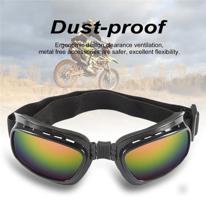 Motorcycle Dirt Bike Ski Goggles Block Strong Winds Snow Fog And Light Fashion Glasses Eyewear Adjustable Elastic Band | Автомобили и