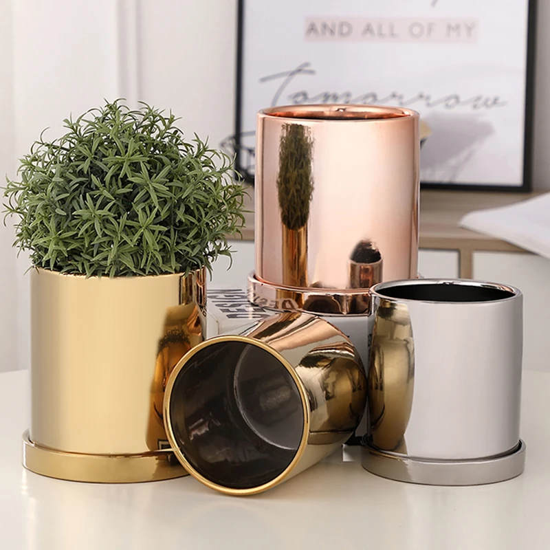 Nordic роскошное Гальванопокрытие золотистого цвета розового золота Керамика