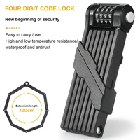 waterproof portable bicycle password lock with 4 digit code for skateboard