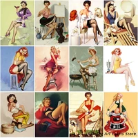 5d diy diamond painting sexy lady embroidery full round square drill rhinestone cross stitch kits girl mosaic picture home decor