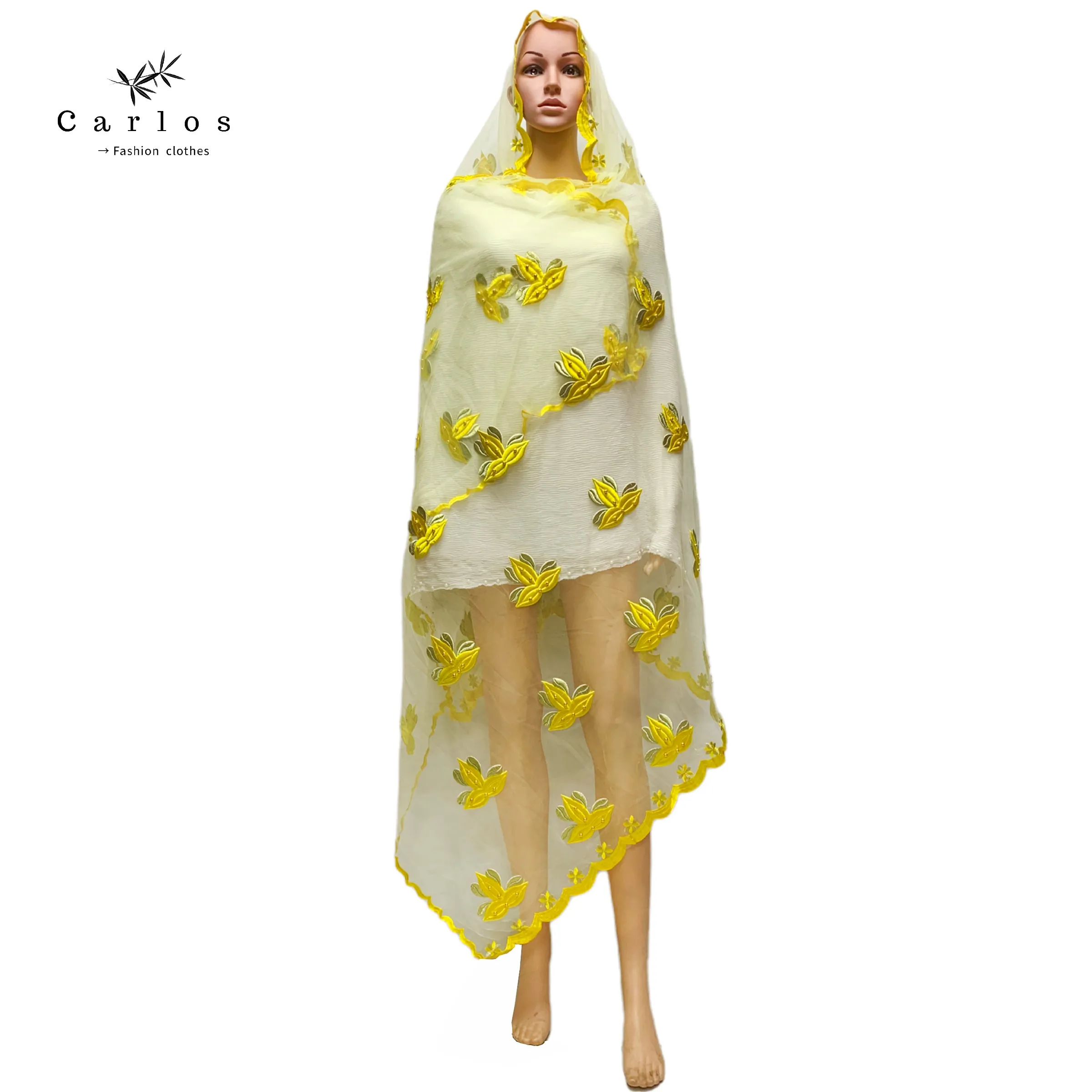 Женский хиджаб в африканском стиле новый материал стереоскопическая вышивка