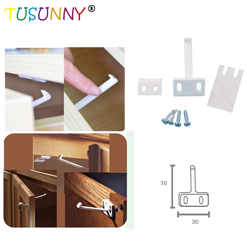 TUSUNNY 4 шт в партии, защита для младенцев, безопасный замок для детей, замок для малышей, использование в ящике, шкафу, шкафу