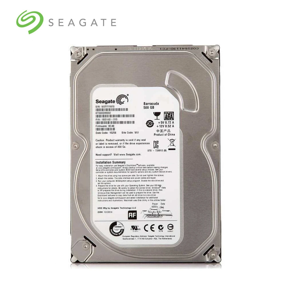 Бренд Seagate 500GB SATA 3 ГБ/сек. 6 HDD 500G 8 Мб/32 буфер MB настольных ПК 5 &quotвнутреннего