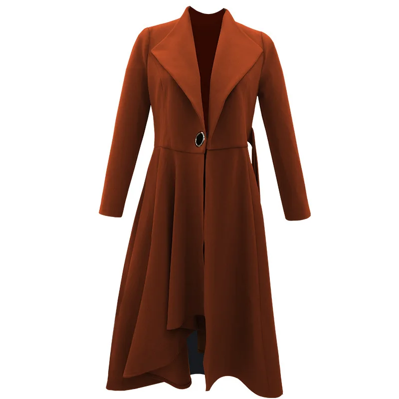 Женская ветровка модная Офисная длинная куртка в Корейском стиле весна 2020