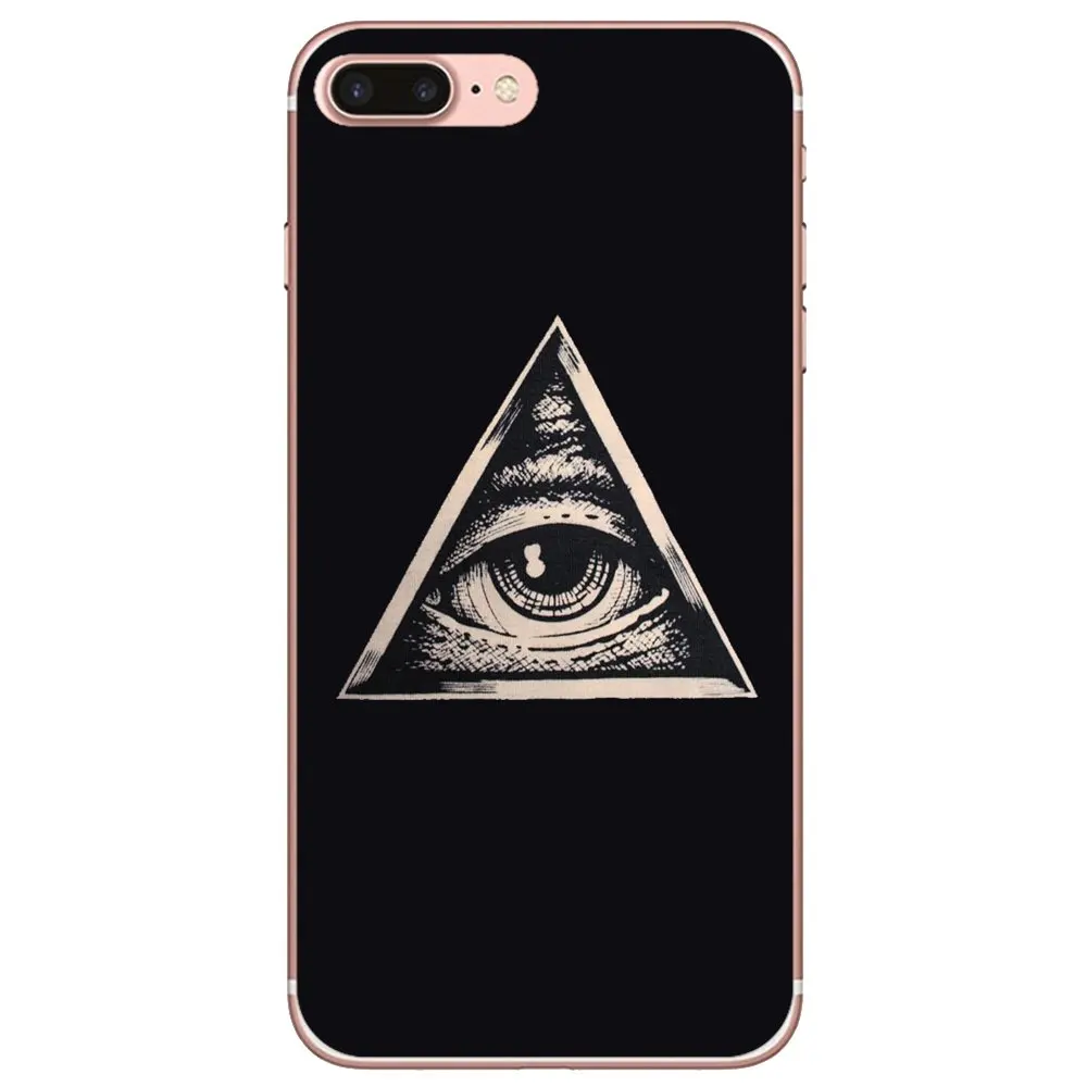 Для iPod Touch 5 6 Xiaomi Redmi S2 Pro 5A Pocophone F1 LG G6 Q6 Q7 G5 Мягкий чехол с иллюминатским символом Глаза и Пирамиды искусства.