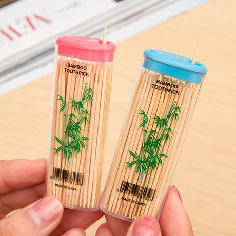 Около 100 шт домашняя гостиничная дорожная одноразовая зубочистка коробка бамбуковая зубочистка переносная