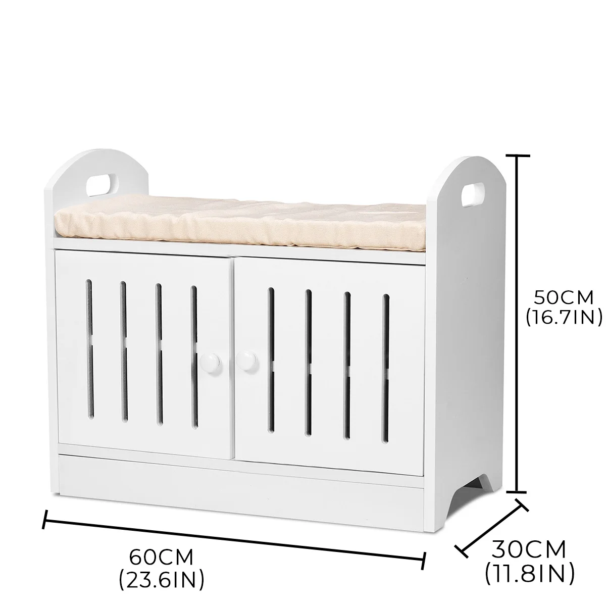 

60*30*50cm Shoe Cabinet Entryway Wood Shoe Storage Household Shelf Shoe Bench Furniture Hallway Shoe Cabinet Hallway Shoe Bench