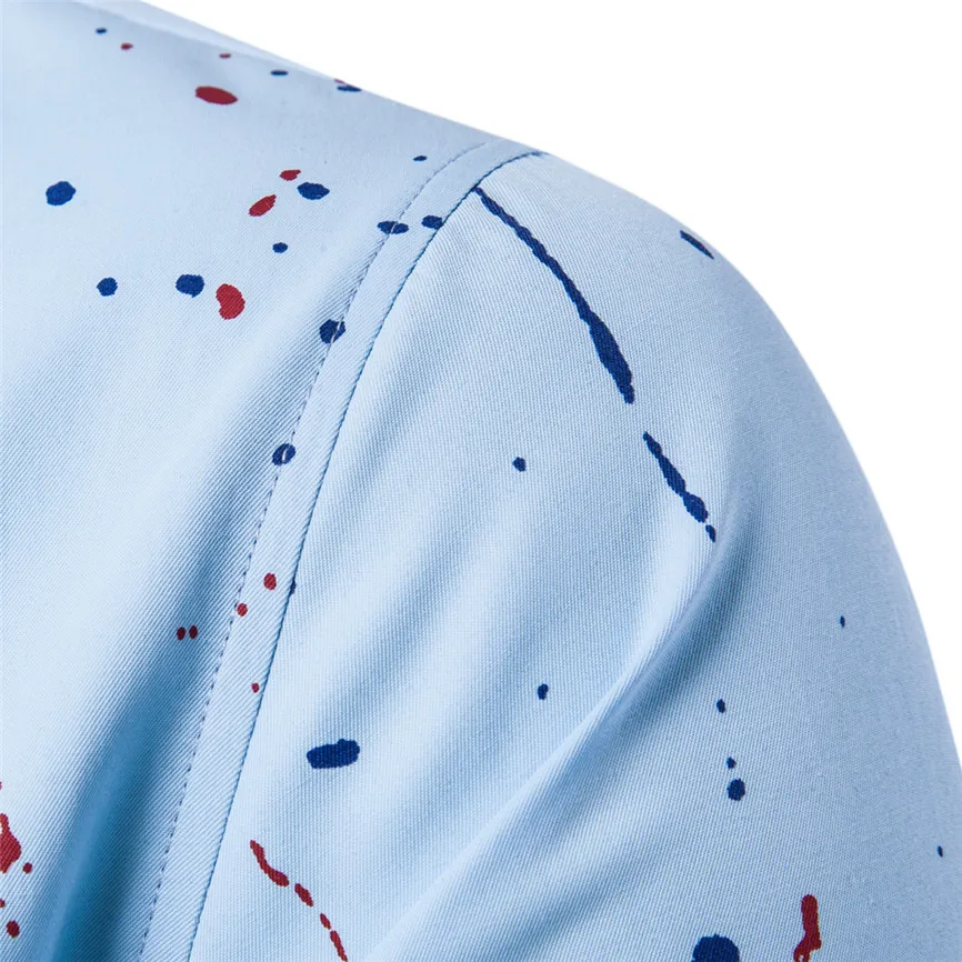 Men Shirts Long Sleeve 2019 Regular Fit Mens Casual Shirt Business Slim Printed Blouse S Dress | Мужская одежда