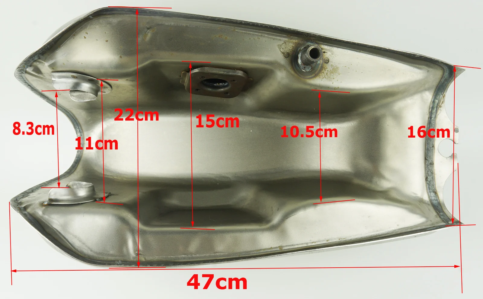 Неокрашенный Универсальный винтажный мотоцикл 9л газовый топливный бак с
