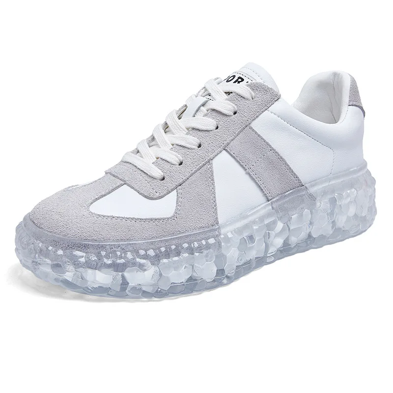 

2021 New Summer Designer Clunky Sneaker shoes Ins Style with Jelly and Thick Bottom Leisure White women's shoes