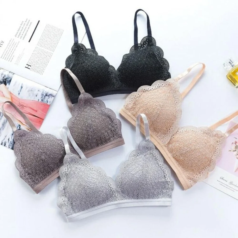

Sexy Lace Bra Women Push Up Bralette Brassiere Underwear Female Solid Color Lingerie