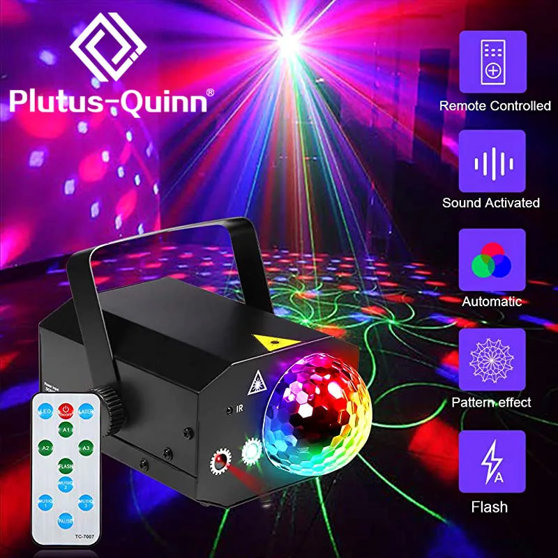 Светодиодный диско шар для вечерние сцсветильник прожектор 2 в 1 со звуковой