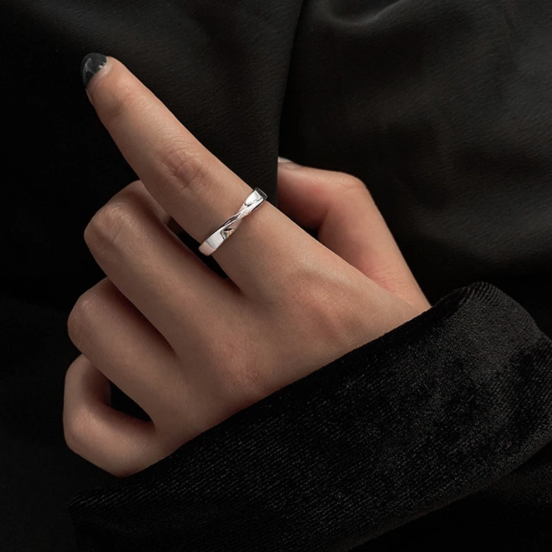 Простое модное геометрическое кольцо для женщин женское с изменяемым размером и