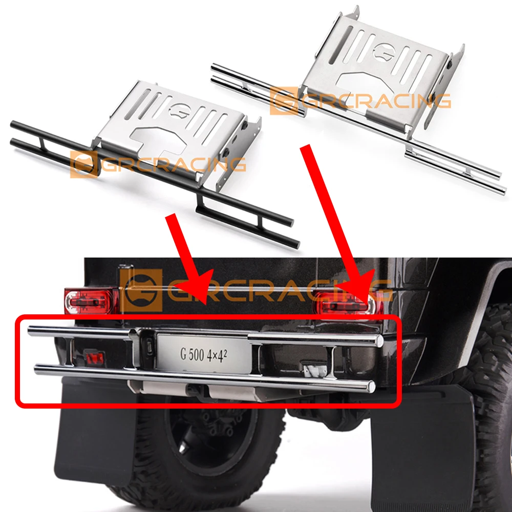 

GRC 1/10 TRX4 G500 TRX6 G63 Crawler Car Metal rear anti-collision rear bumper with Guard protective bottom plate