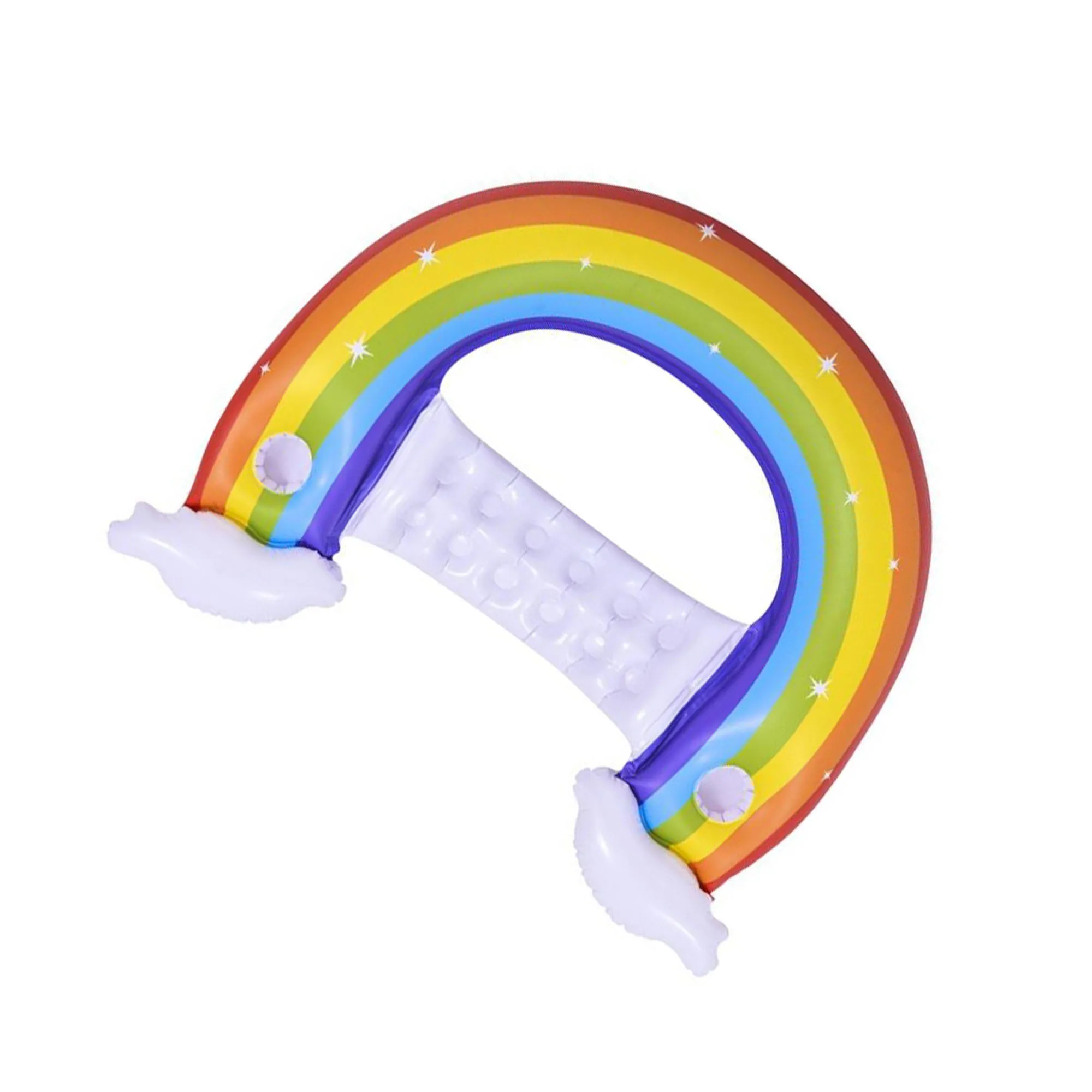 

Inflatable Pool Float, Rainbow Shape Swimming Floating Lounge for Children Adults