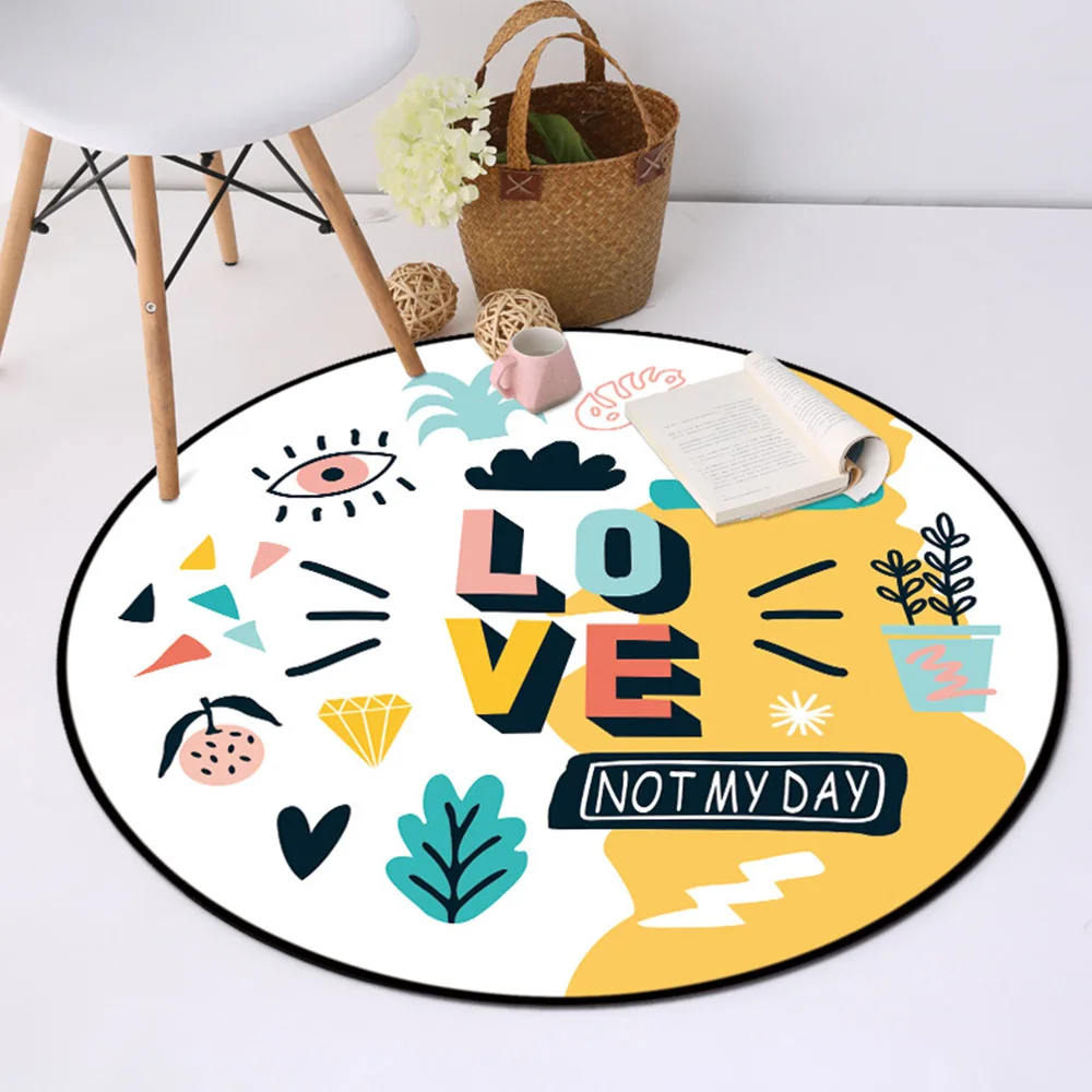 Домашний Декор круглый коврик ковер для детской комнаты 100*100 см дверной проем
