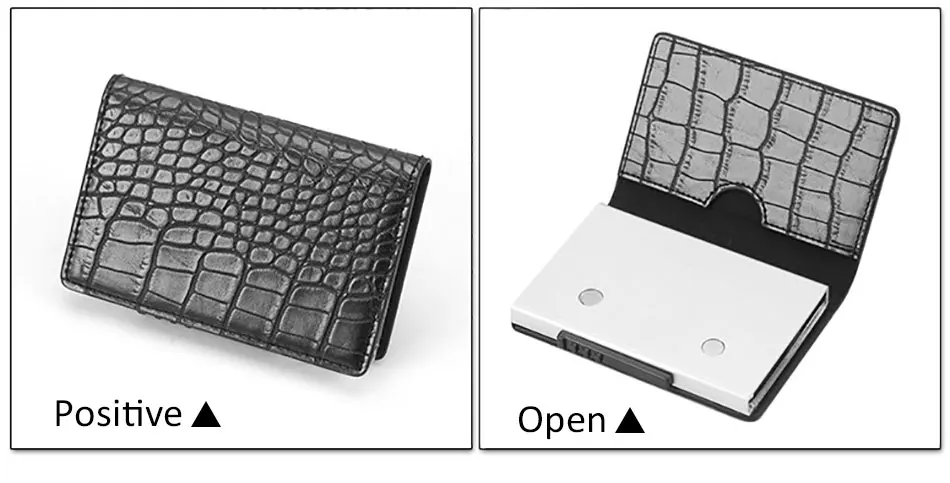 DIENQI карбоновый кожаный держатель для карт Aluminiuml RFID блокирующая Кредитная карта сумка кошелек для денег автоматический винтажный магический магнитный держатель для карт