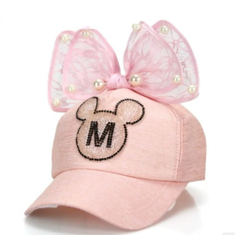 Детская бейсболка MAERSHEI 2021 летняя женская с бантом и жемчугом Солнцезащитная