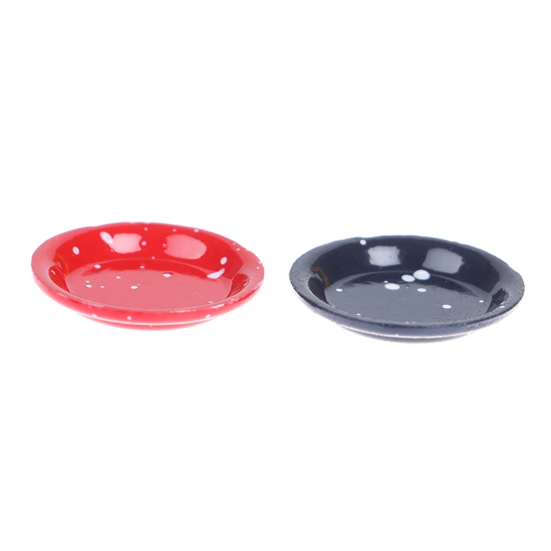

Hot1/12 Scale Cute Colorful Miniature Dollhouse Dish Plate Doll House Pretend Play Kitchen Cooking Toy Accessories 3Pcs/Set