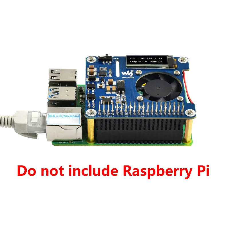 Raspberry Pi Power over Ethernet HAT (B) для 3B +/4B и 802.3af PoE сети|Демонстрационные стенды| |