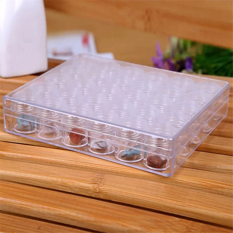 

30pcs/set Clear Plastic Bead Containers for Jewelry Packaging Boxes,Column bottle : 26x29mm ,Rectangle:16x13.5x3.5cm ZC121