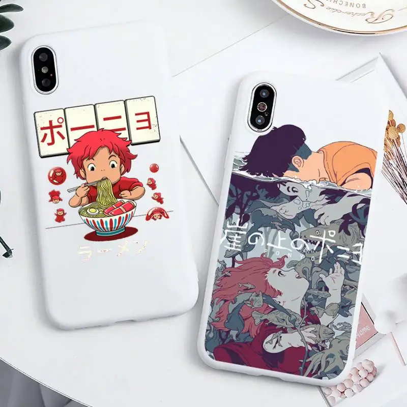 

Hayao Miyazaki anime ponyo Phone Case Candy Color for iPhone 11 12 mini pro XS MAX 8 7 6 6S Plus X 5S SE 2020 XR cover funda