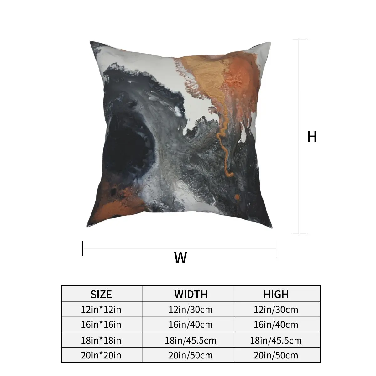 Моно медный чехол для подушки полиэстеровый декоративный с принтом комнаты