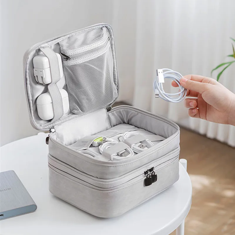 Новый дорожный аксессуар цифровая сумка зарядное устройство USB кабель для