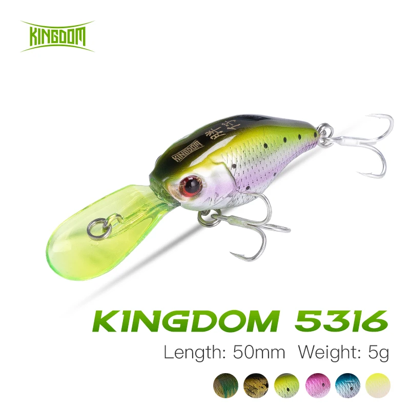 

Kingdom Crank Minnow Fishing Lure 50mm 5g Sinking Fishing Wobbler Hard Crankbait For Seabass Perch Carp Pike Trout Swimming Bait