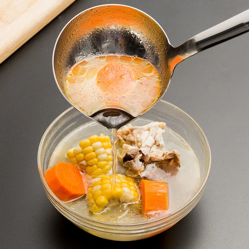 

Douyin Oil Separation Spoon 304 Soup Separation Ladle Oil Filter Spoon Kitchen Oil Filter Useful Product Drain Oil Time of Child