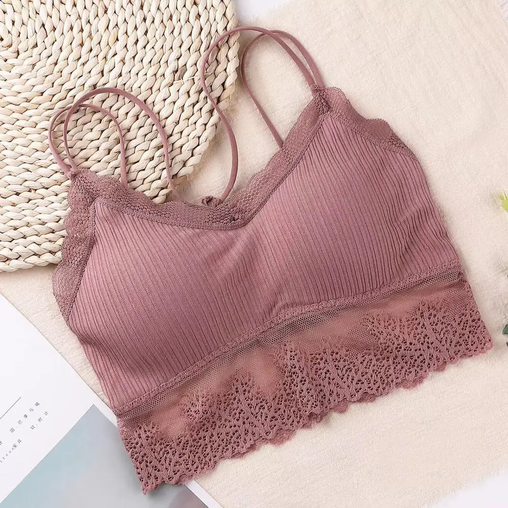 Women Sexy Lace Crop Tops Tube Top Bralette Female Camis Lingerie Plus Size Summer Bra Tank Camisole | Женская одежда