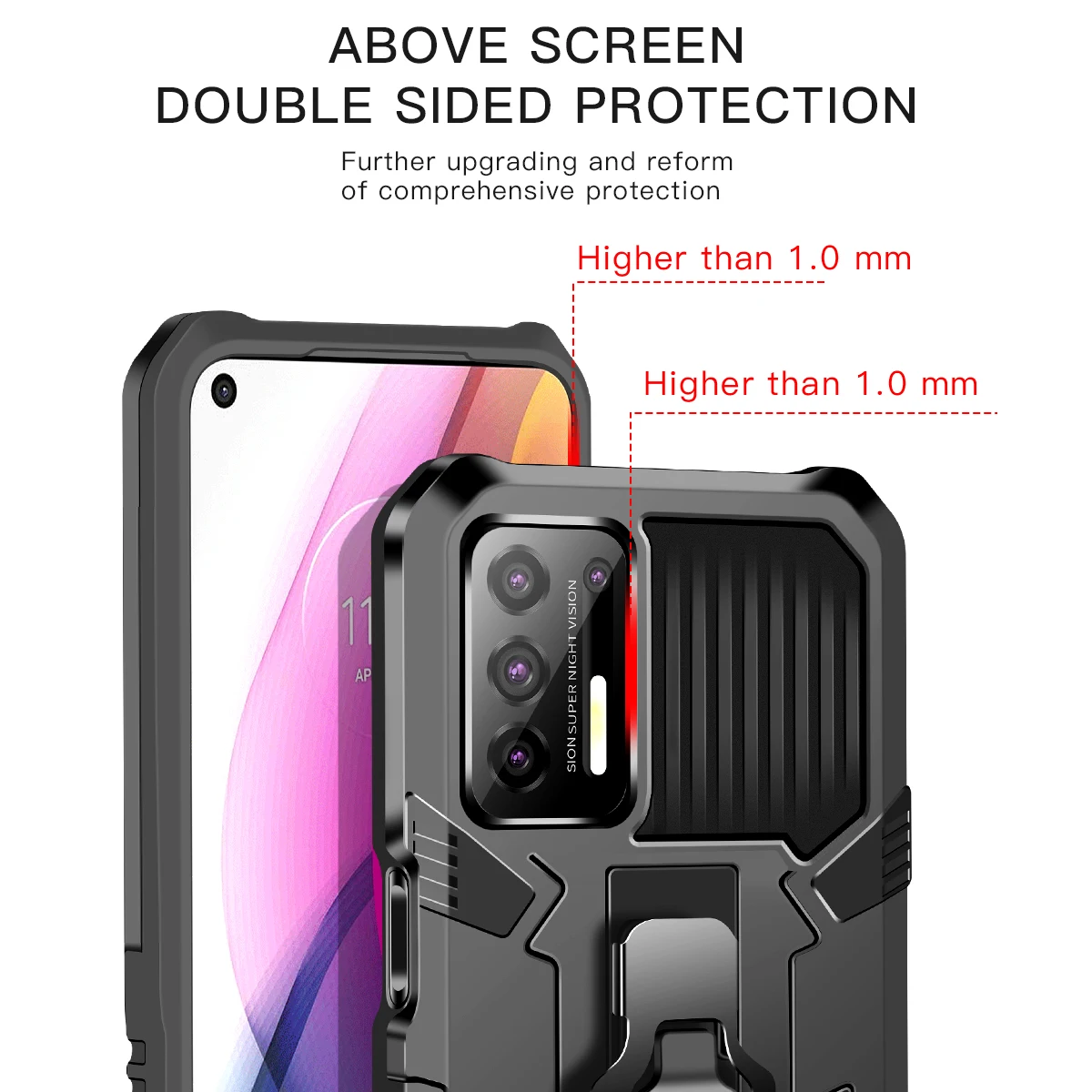 shockproof case for motorola moto g power stylus play 2021 one 5g ace g9 g8 e7 e6s luxury rugged hybrid armor stand cover fundas free global shipping