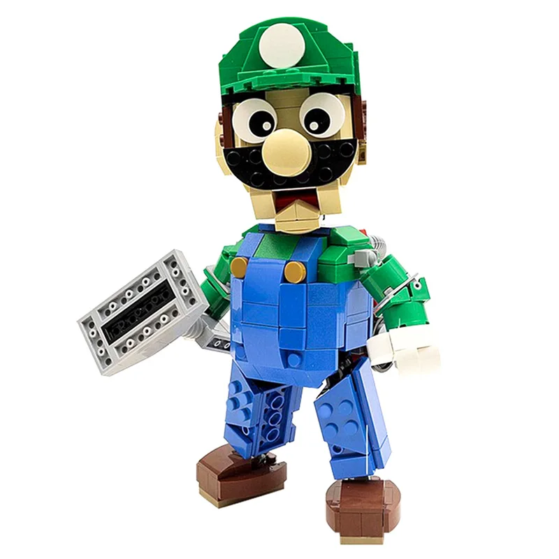 

MOC Cartoon Anime Figures Building Blocks Classic Game Characters Luigied 3D Model Bricks Kids DIY Toys for Children Xmas Gifts