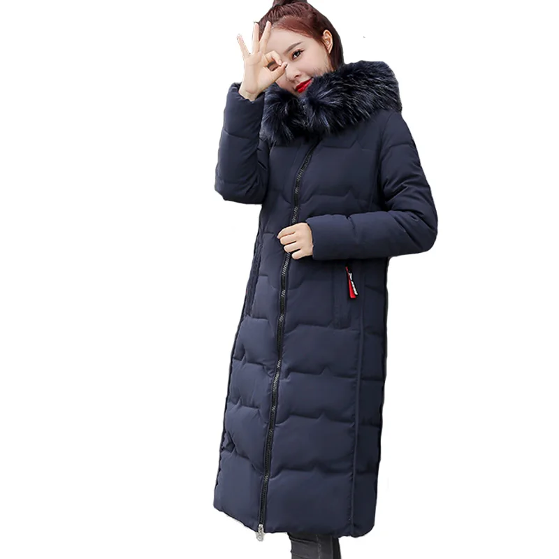 Элегантные парки с длинным рукавом теплая Женская куртка на молнии Офисная