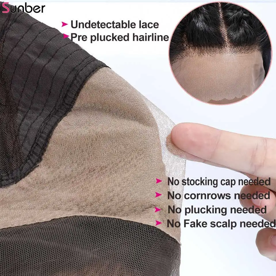 Sunber волосы поддельные головы кружева фронта человеческих волос парики для