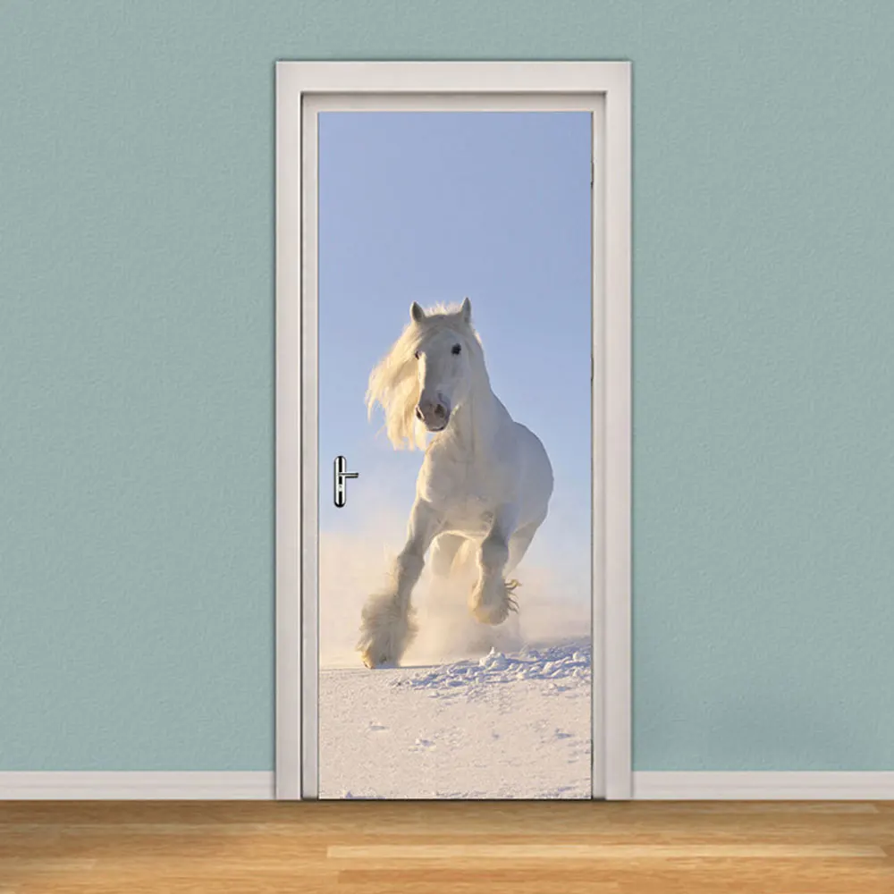 2 шт./компл. художественный декор для двери лошади Креативные 3D наклейки узор