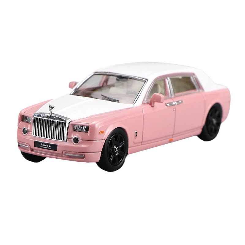 

Original 1/64 Model Car Rolls-Royce Phantom7 Mansory Edition 4 Door Diecast Alloy Collection-Pink