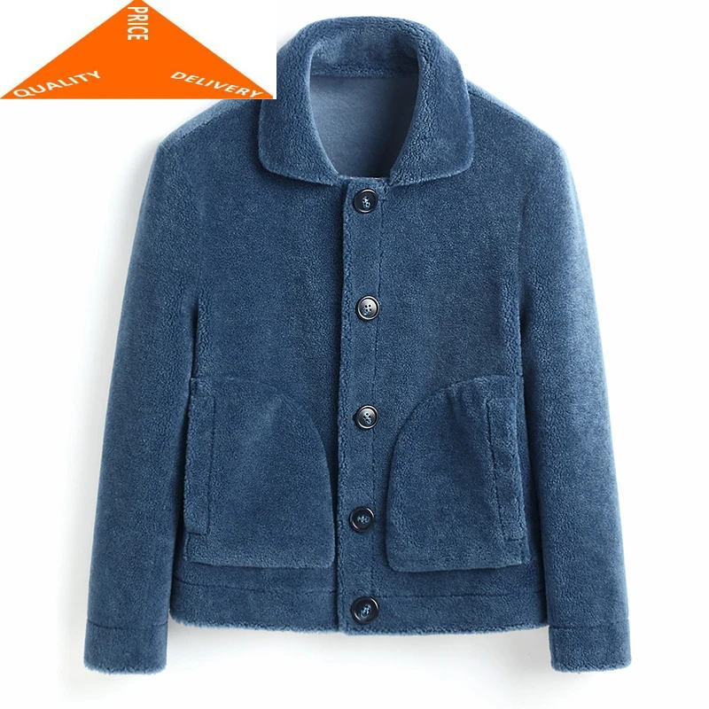 

Male Fashion Winter Real Coat Men Clothing 2020 Korean Streetwear Mens Shearling Jacket Sheep Fur Casaco 92050