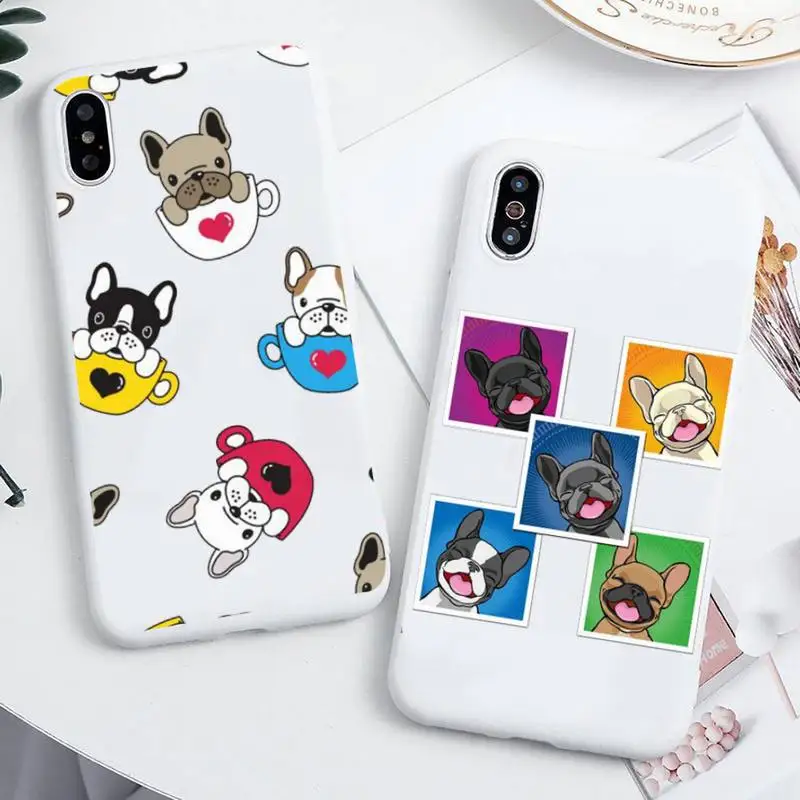 

YNDFCNB Cute French Bulldog Phone Case Phone Case For IPhone 11 12 13 Pro Max 6 6s 7 8 Plus XS XR 12mini Se 22 Candy Case