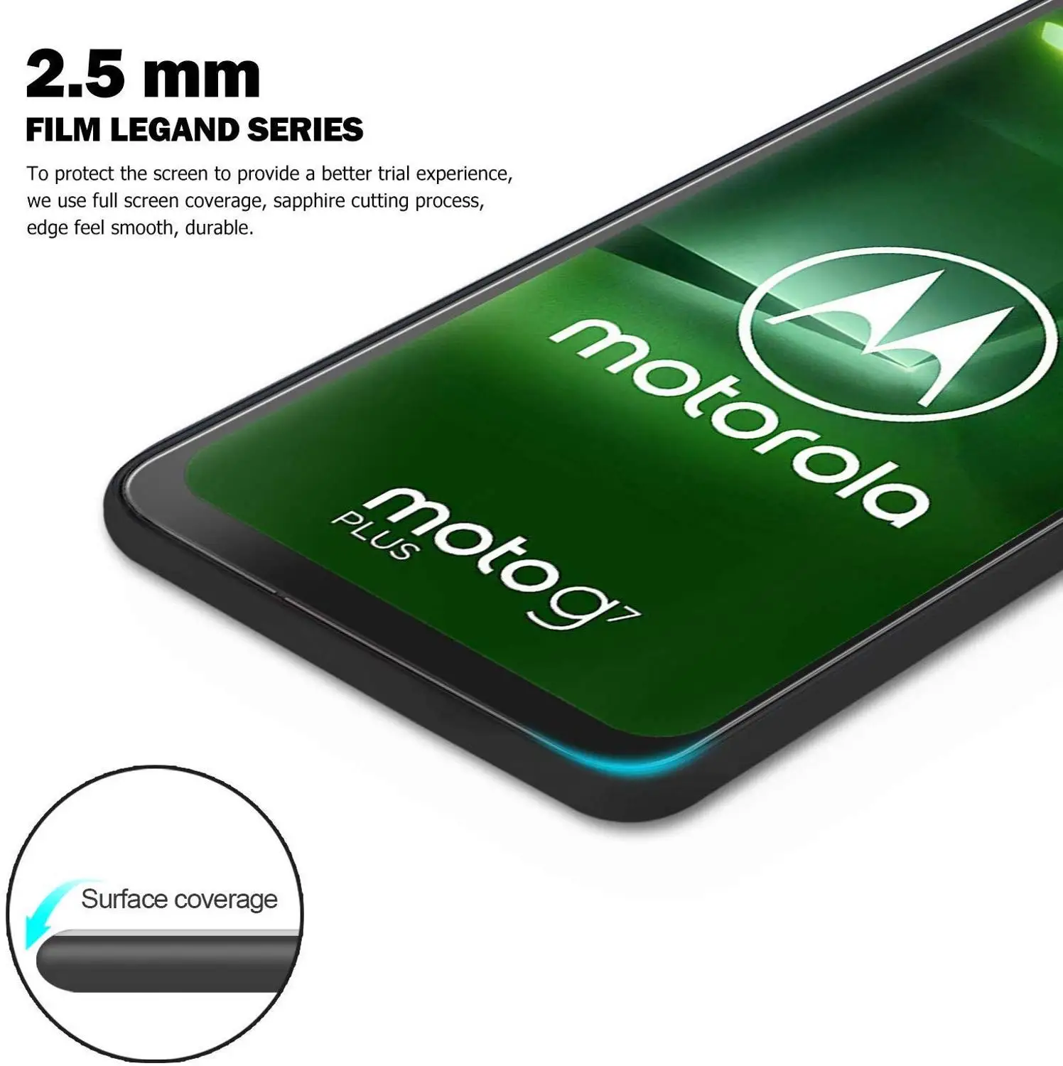 [3 шт. в упаковке] Защитная пленка из закаленного стекла для Motorola Moto Z4 PLAY Z3 Play One Vision