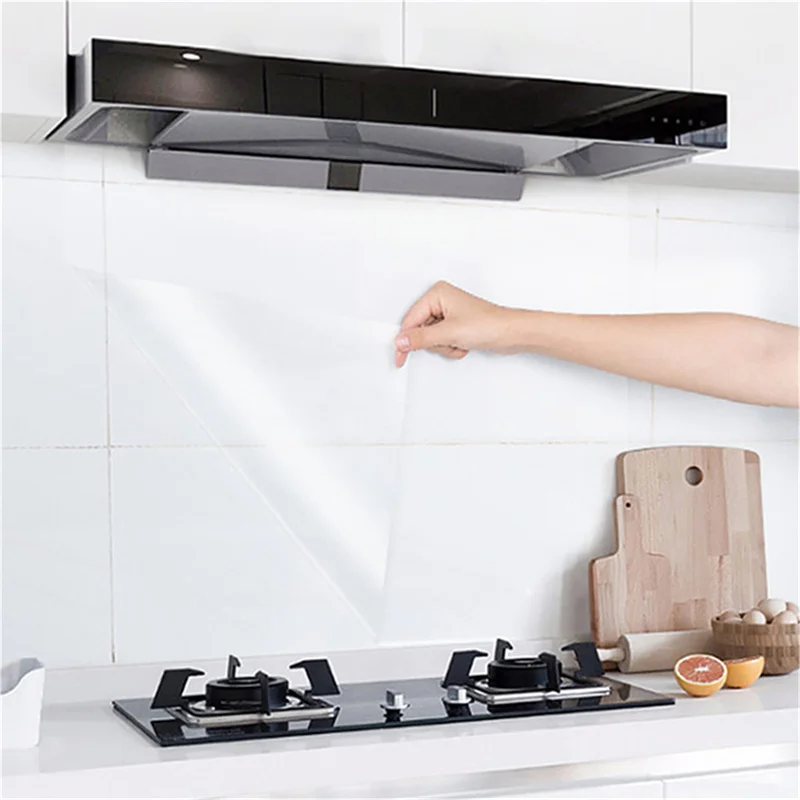 Маслостойкая прозрачная глянцевая самоклеящаяся пленка для домашней кухни