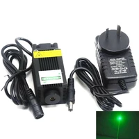 powerful 100mw 532nm green laser diode module dot lights w 12v adapter 33x55mm