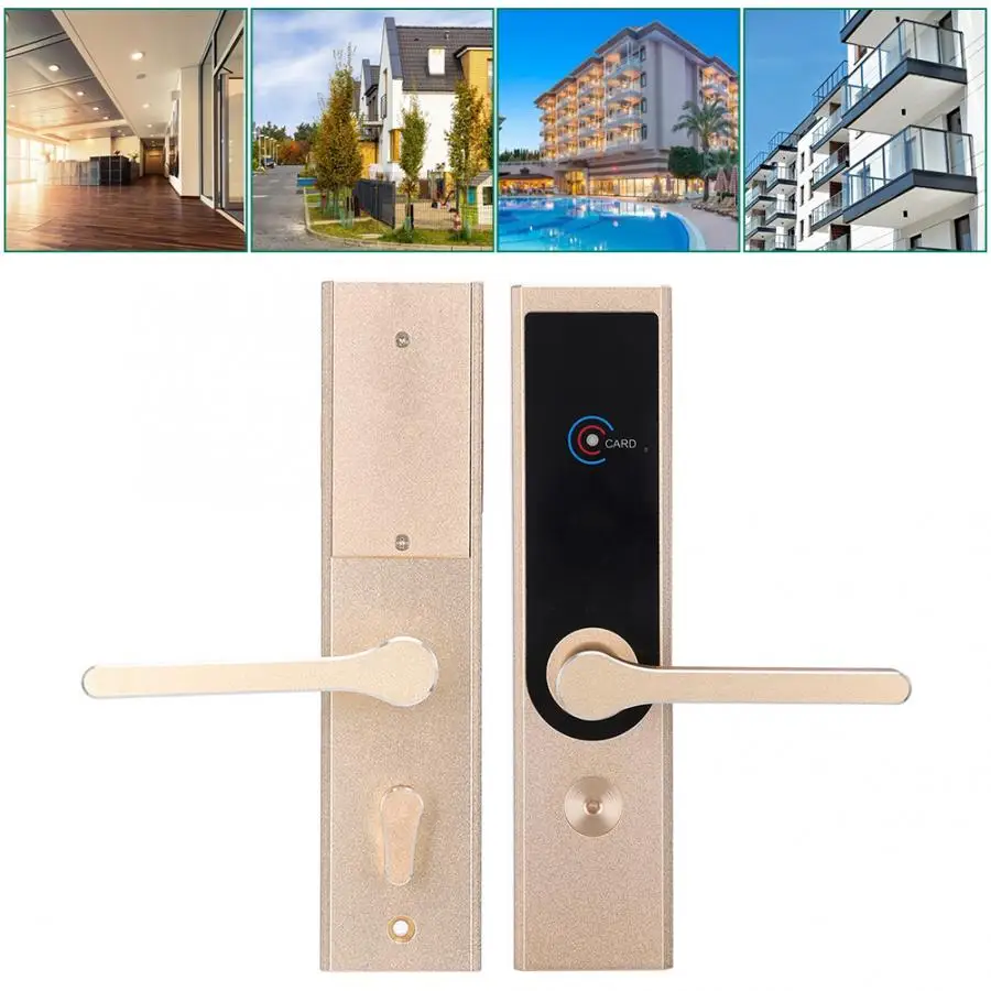 Умный Индукционный электронный дверной замок RFID алюминиевый сплав космического