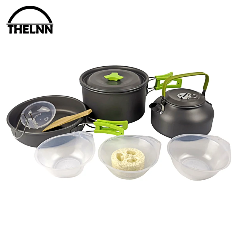 

Camping Ultralight Cooking Utensils Outdoor Camp Kettle Hiking Portable Folding Tableware Set Picnic Backpack Travel Equipment
